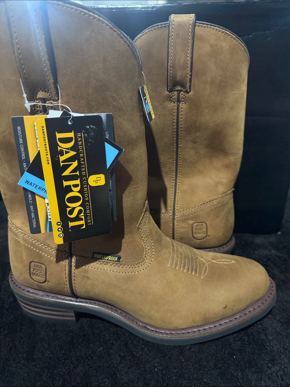Dan Post Albuquerque Waterproof Ranch Brown Pull-On Boots